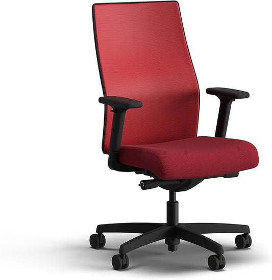 HON Ignition 2.0 Mid Back Task Chair, Spectrum Mesh, Advanced Synchro-Tilt Control, Office Chair with Lumbar Support, Height and Width Adjustable Arms, Black Frame, Bullseye