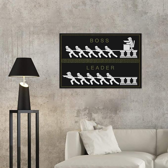 Yatsen Bridge Modern Entrepreneur Motivational Wall Art Leader and Boss Inspirational Canvas Artwork Leadership Inspiring Quote Painting Easy to Hang for Home Office Decor - 12''Hx16''W
