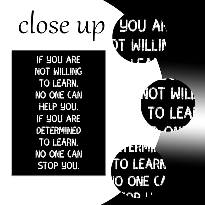 Motivational Canvas Poster Inspirational Wall Art Positive Entrepreneur Quotes Learn Picture Print Wall Decor for Living Room Office School Gym Framed Artwork [30''Wx 40''H]