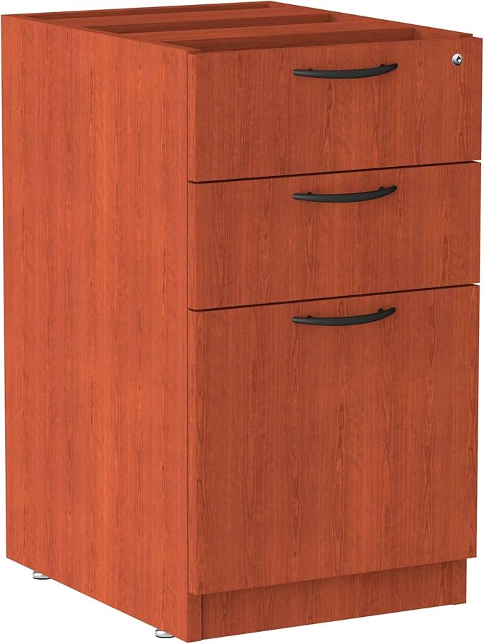 Alera Valencia Series 16 by 22 by 28-Inch 2 Box and 1 File Drawer Full Pedestal, Medium Cherry