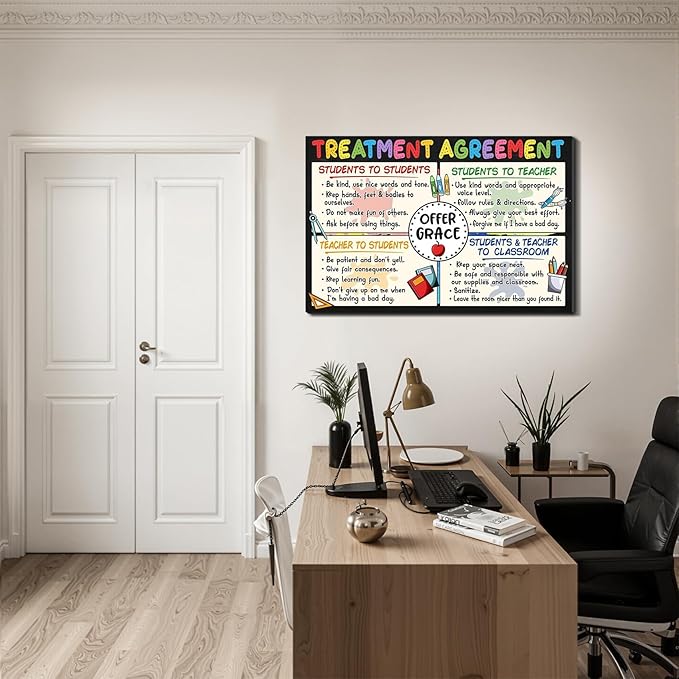 Trendy Retro Motivational Framed Canvas Wall Art Black White Quote Prints Wall Decor for Office Dorm Bedroom Living Room Gym Made in USA