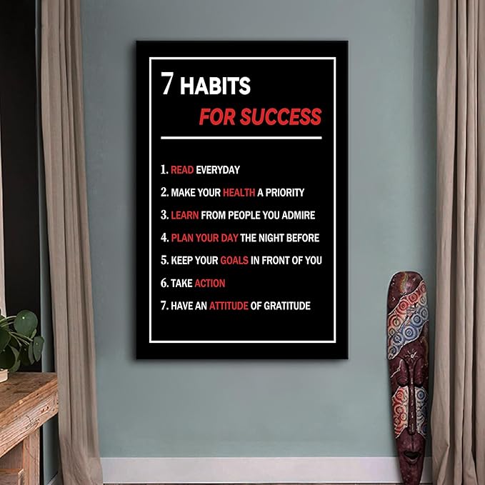 Inspirational Wall Art Motivational Entrepreneur Quotes Poster Artwork Printed on Canvas Poster Painting Artwork Painting Wall Decor for Classroom Workplace Hallway Ready to Hang [24''Wx36''H]