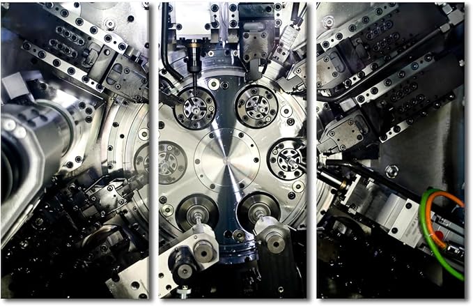 Machine Tools Wall Art CNC Machine Tool Art Prints Canvas Painting Wall Art Framed Art Wall Decor Office Living Room Wall Decor Artwork for Home Walls Modern Home Decoration, 42x28 Inch