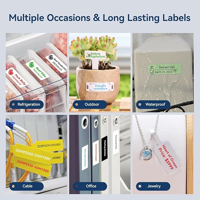 Label Maker-N1 Bluetooth Label Maker Machine, Portable Label Printer with Ribbon and Paper-Smartphone Label Printer for Labeling Office Medical Chemistry Industry Organization, Type-C Rechargeable