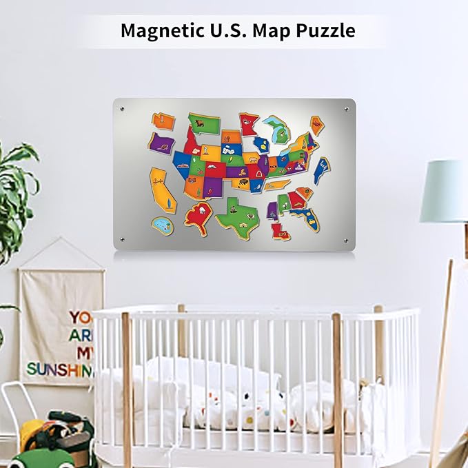 17.7" x 11.8" 2 Pack Stainless Steel Magnetic Board - Magnet Bulletin Board to Display Magnetic Letters Numbers Animal, Poetry, Spice Jars, Notes, Photos, Suitable for Wall, Refrigerator, Cubicle