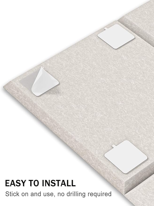 Hsurbtra Large Cork Board for Wall 36 x 24 Inch, 6 Pack Felt Bulletin Notice Board with Pushpins for Office Home School Farmhouse Wall Decor, Beige