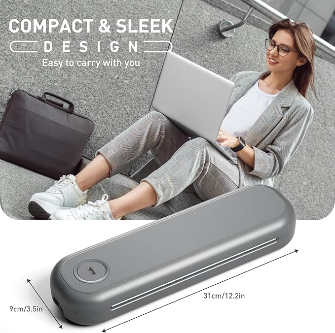 Bisofice A4 Portable Thermal Printer Wireless&USB Connect with Mobile Computer 50mm/56mm/77mm/107mm/210mm/216mm(2in/3in/4in/8in/8.5in) US Letter A5 Paper Size for Office School