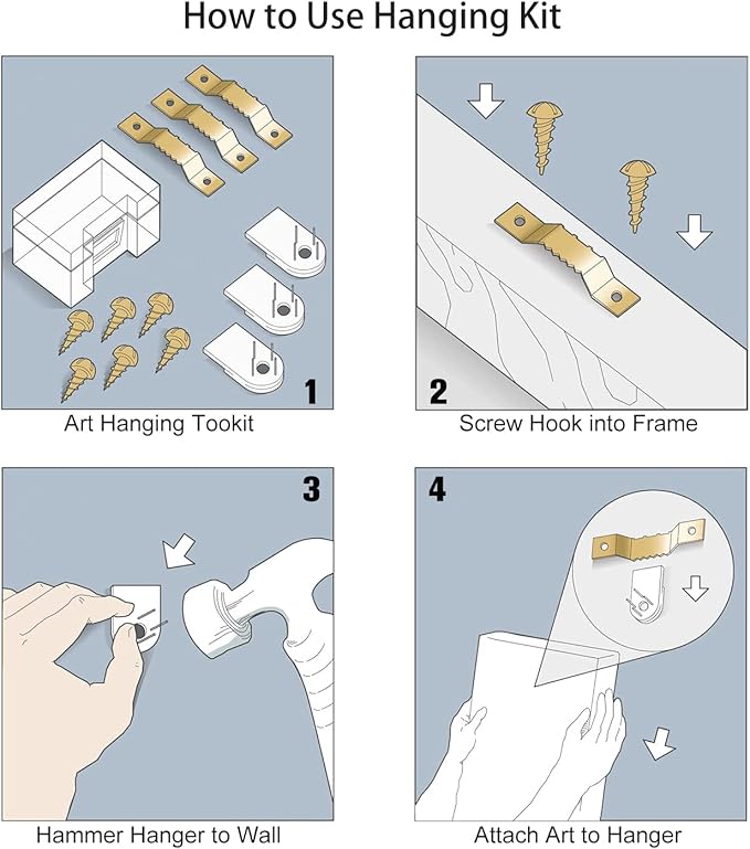 gaosoul Modern Abstract Canvas Wall Art Blue Graffiti Painting on White Background Stylish Framed Minimalism Artwork Prints for Living Room Bedroom Office Decor 24x16in