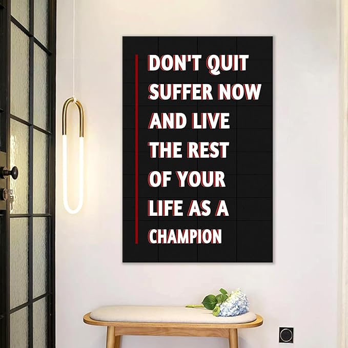 Inspirational Poster Wall Art Motivational Entrepreneur Quotes Print on Canvas Black Background Picture Painting Artwork for Modern Home Living Room Office Wall Decoration Ready to Hang [24''Wx36''H]