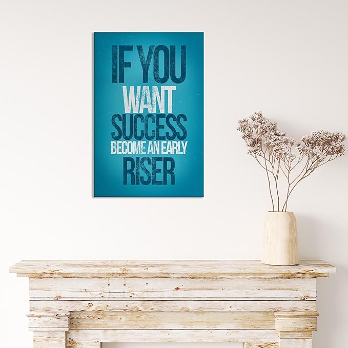 Trendy Motivational Canvas Poster Funky Motivational Quotes Wall Art Work Motivation Hustle Inspiring Sign Prints Painting For Office Living Room Wall Decor 24x36in Framed