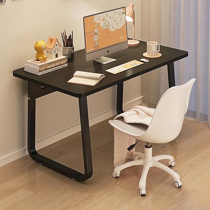 Modern Desk 31.5 Inch Computer Table Simple Style Office Writing Desk Industrial Office Table Black