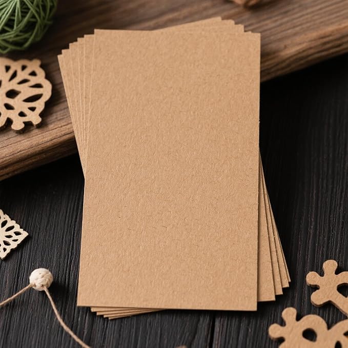 300 Sheets 4 x 6 Inch Brown Craft Cardstock, 250gsm Blank Index Cards Kraft Cardstock for Invitations, Menus, Crafts, DIY Cards, Gift Tags