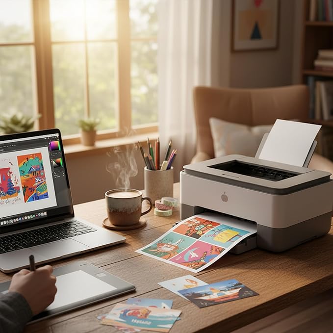Printable Postcards 4.25" x 5.5",200 Blank Post Cards for Mailing,Invitations,Announcements,for Inkjet & Laser Printers,Perforated Cardstock for Custom Designs