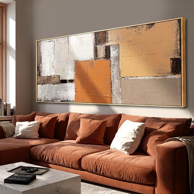 Artexist Modern Wood Wall Decor Geometric Wall Art Abstract Decorative Painting 32"x70" Large Pictures for Bedroom Decorations for Office