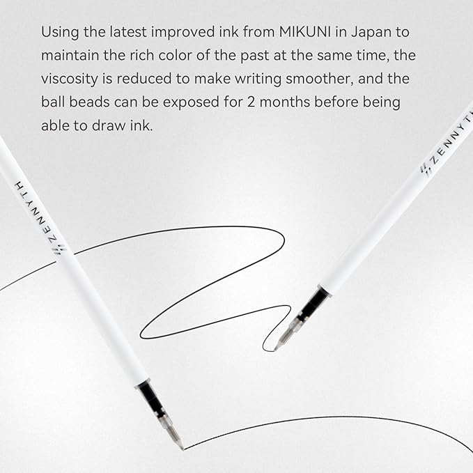 MengRan 4.3'' Gel Ink Pen Refills for Click Pens,0.5mm Tip Fine Point,Quick Drying Ink,Compatible with Pilot G2 (Original Gel Ink Refills 10 Pcs-Black Ink)