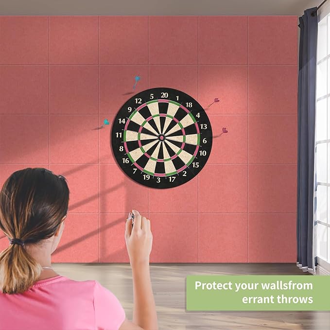 Large Cork Bulletin Board Alternative for Offices, Size 60 x 35 inches - 15-Pack; Felt Bulletin Board Dart wall Protectors for Office Walls, Schools, and Home décor, Orange Color.