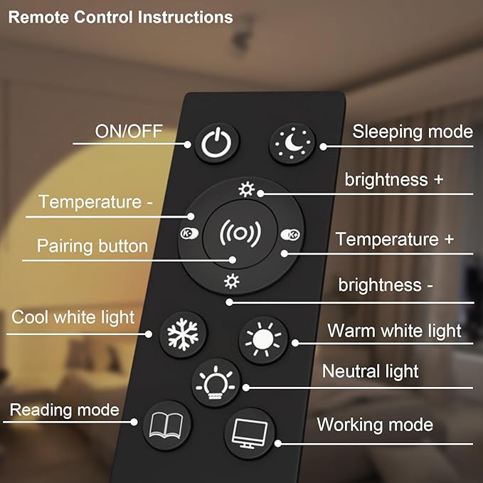 Tree Floor Lamp with Remote, Dimmable 3 Rotatable LED Lights, 5 Color Temps (2700K-6500K), Works with Smart Plugs, 63" Modern Standing Lamp for Living Room, Bedroom, Office – Bronze