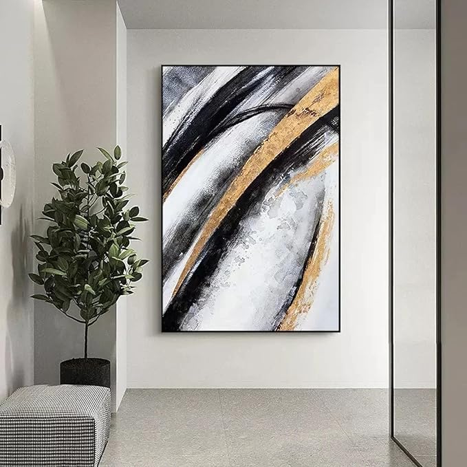 Framed Wall Art Canvas Painting Artwork for Office Wall Decor Home Decoration Painting Abstract Wall Decor 70x100cm/(28x40inch) with-Black-Frame