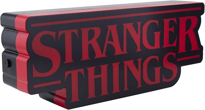 Paladone Stranger Things Shaped Logo Light, 30cm (11.8") Wide Wall or Desk Lamp with USB or Battery Power, Phase & Pulse Modes, Officially Licensed Netflix Merchandise