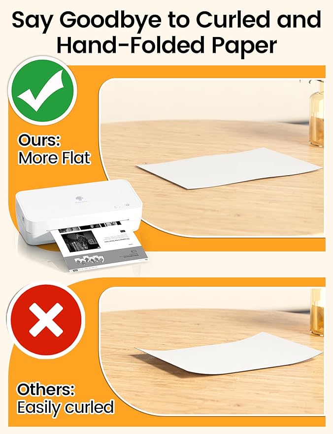 Phomemo S821 Inkless Thermal Printer, 2.4 GHz WiFi Wireless, Supports 8.5" x 11" US Letter/A4/A5/B5 Thermal Roll Paper, Compact Portable Printer for Home & Office Use, Compatible with Phones & PC