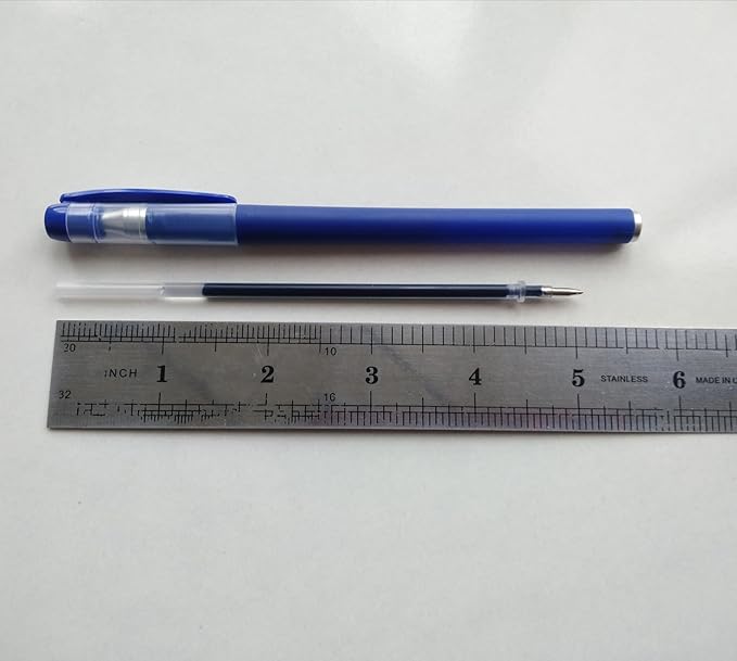 Blue Pens and 0.5mm Pen Refill,Gel Pen Ink Refills Set Kit, 20 Pcs Blue Ink Pen Refills with 3 Gel Pens. (Pen & Refill)