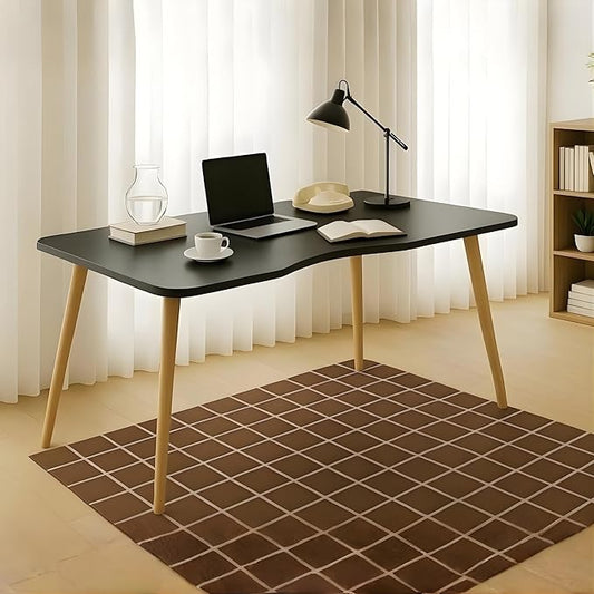 Modern Black Wooden Computer Table, 40" L x 20" W x 30" H inches – Durable and Stylish Desk for Home Office, Bedroom, or Study