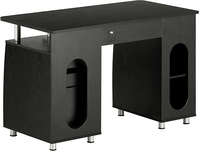 Techni Mobili 47.25" Ergonomic Computer Writing Desk with Drawers, File Cabinet and Storage for Home Office, Espresso