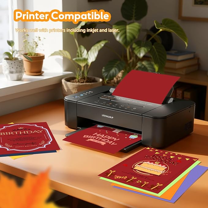 Red Cardstock 8.5" x 11 ", Cardstock Paper, 40 Sheets Red Card Stock, Heavy Card Stock for Invitations, Art, Drawing, Menu, DIY Card, Tags, Crafts Certificates, School, Office Printing