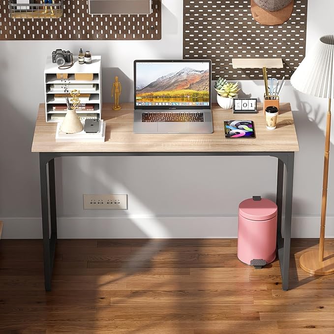 BestOffice Computer Desk,Home Office Desk, Modern Simple Style for Home Office Study Writing (Nature, 39 Inch)