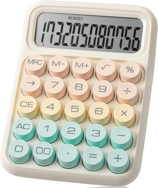 Mr. Pen- Mechanical Switch Calculator, 12Digits, Large LCD Display, Colorful Calculator Big Buttons
