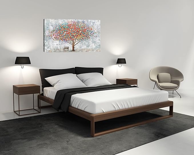 DZL Art H71162 Tree Wall Art Canvas Prints Wall Art Abstract Colorful Tree Painting Landscape Modern Artwork for Living Room Bedroom Office Home Wall Decoration Decor