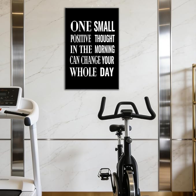 Motivational Canvas Wall Art Poster Print Office Decor Motivational Positive Thing Quotes Picture Painting Inspiring Artwork for Modern Home Bedroom Classroom Gym Ready to Hang [12''Wx 18''H]