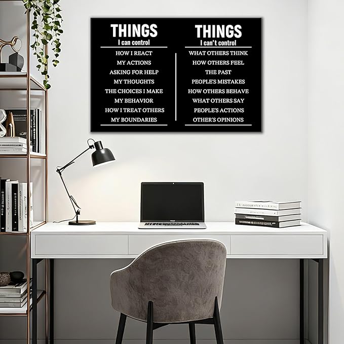 Motivational Canvas Wall Decor Inspirational Wall Art Office Poster Positive Quote Pictures Print Modern Inspiring Painting Artwork for Home Study Room Bedroom Gym Ready to Hang [12''Wx 18''H]