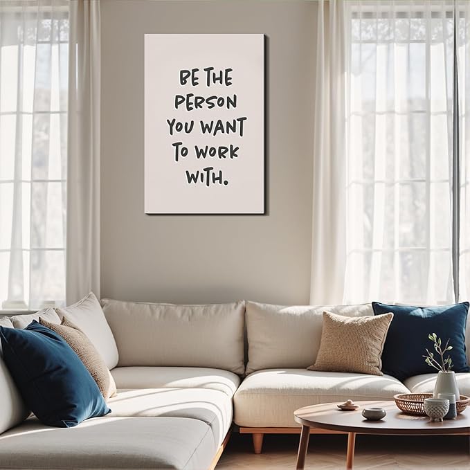 Motivational Wall Art Framed Canvas Prints Inspirational Quotes Wall Decor for Office Gym Bedroom Living Room Dorm Home Classroom Made in USA