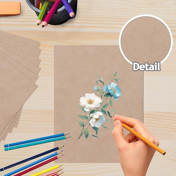 90PCS Vintage Paper 8.5 x 11 in Parchment paper for Writing Letter writing Paper, Decorative Printer Paper for Invitation, Letter, Resume, Award, Diploma, Art, Craft (Tan)