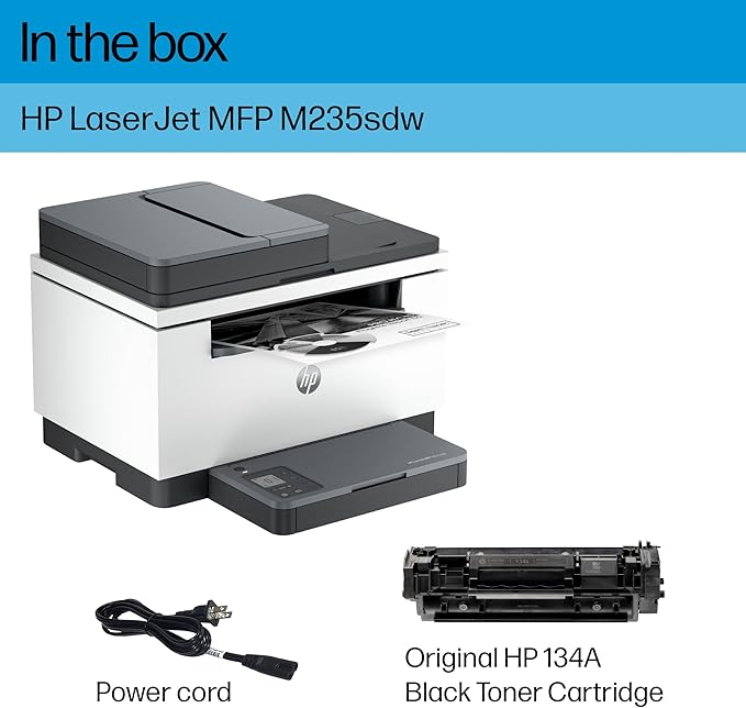 HP LaserJet MFP M235sdw All-in-One Laser Wireless Printer, Scan/Copy, Black & White, Duplex, Best-for-Office