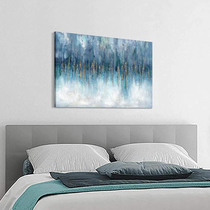 Abstract Picture Wall Art Canvas: Modern Artwork Texture Painting on canvas for Bedroom (36'' x 24'' x 1 Panel)