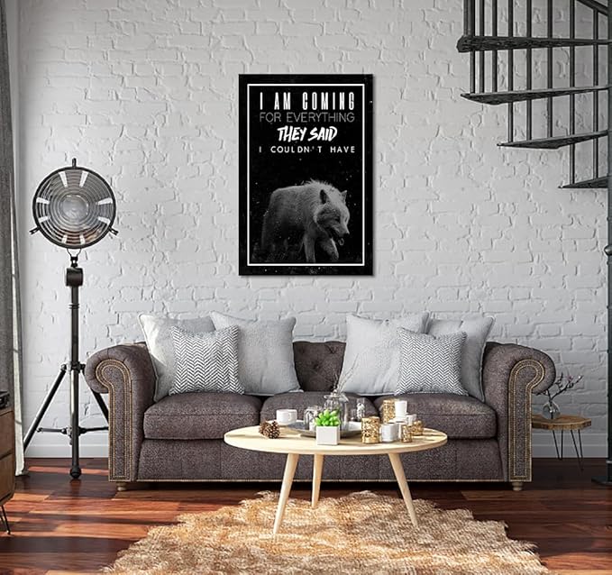 Novatique Motivational Canvas Wall Art Inspirational Entrepreneur Quotes Wall Art Entrepreneur Quote Painting Motivational Office Wall Decor Art for Bedroom Home Decor, 24 x 36inch