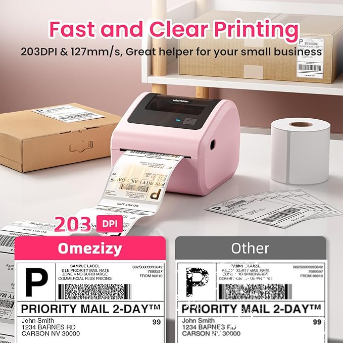 Bluetooth Thermal Label Printer 4x6 - D450BT Shipping Label Printer for Small Business, Shipping Packages, Office, Home, Compatible with USPS, Shopify, Amazon, Tiktok