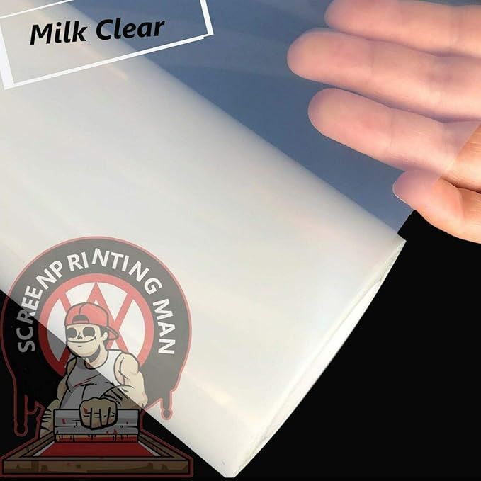 8.5" x14" Silk Screen Printing Film 50 Sheets Waterproof Inkjet Transparency Film for Water-based Pigment and Dye Inkjet Printers