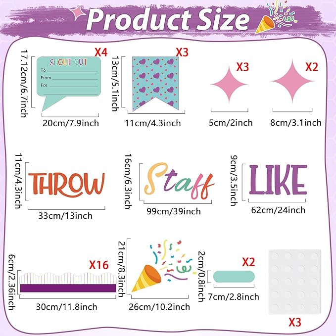 Staff Shout Out Bulletin Board Decorations Throw Staff Shout Out Like Confetti Bulletin Board Set with 20 Appreciation and Recognition DIY Craft Cutouts for School Classroom Office Wall Decor Supplies