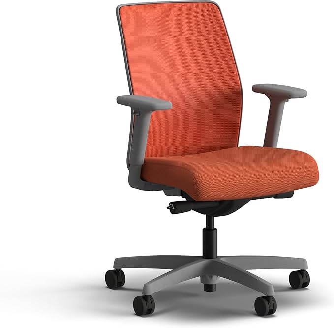HON Ignition 2.0 Low Back Task Chair, Spectrum Mesh, Advanced Synchro-Tilt Control, Office Chair with Lumbar Support, Height and Width Adjustable Arms, Titanium Frame, Salamander