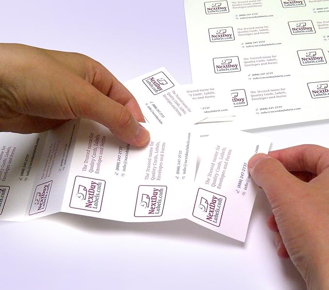 NextDayLabels - 100# Tag Blank 10 Per Page White, Laser/Ink Jet Business Card Stock (500)