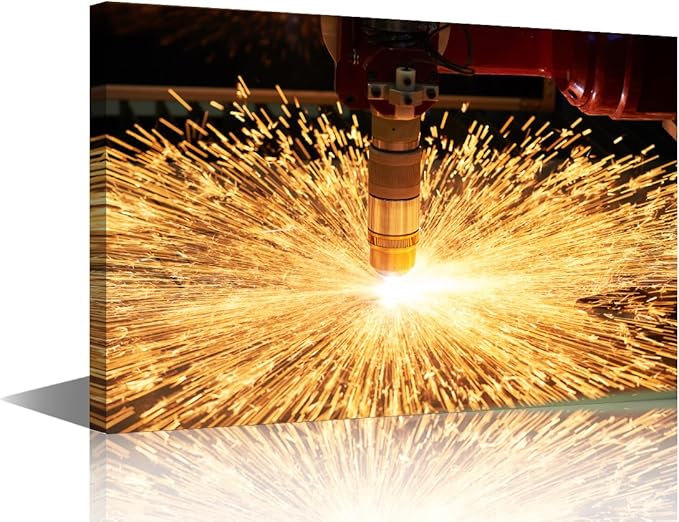 Framed Art Wall Decor Laser Cutting Metalworking Canvas Art Paintings Wall Decor Factory Canvas Prints Wall Art 1 Piece Wall Art Living Room Wall Art Modern Artwork Wall Hanging, 16" x24"