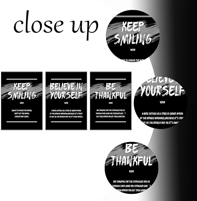 Motivational Poster Print Canvas Wall Art Home Decor Inspirational Entrepreneur Quotes Positive Theme Picture Painting Artwork for Living Room Gym School Office Stretched and Framed [60''Wx28''H]