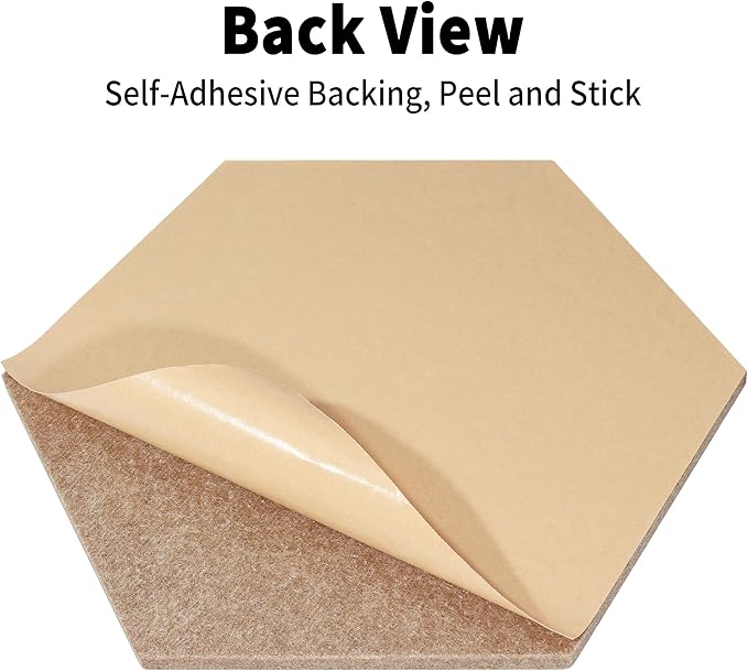 Fwpelt 12'' Large Hexagon Cork-Bulletin Board Tiles Adhesive 10 Pack Frameless Corkboard Hexagonal Prayer Vision Cork Board for Office Wall Decor, Hex Tack Pinboard with 30 Push Pins
