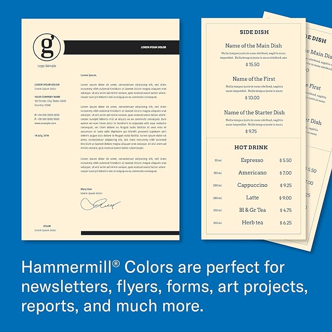 Hammermill Colored Paper, 20 lb Ivory Printer Paper, 11 x 17 - Made in the USA, Pastel Paper, 102194R-1 Ream (500 Sheets)