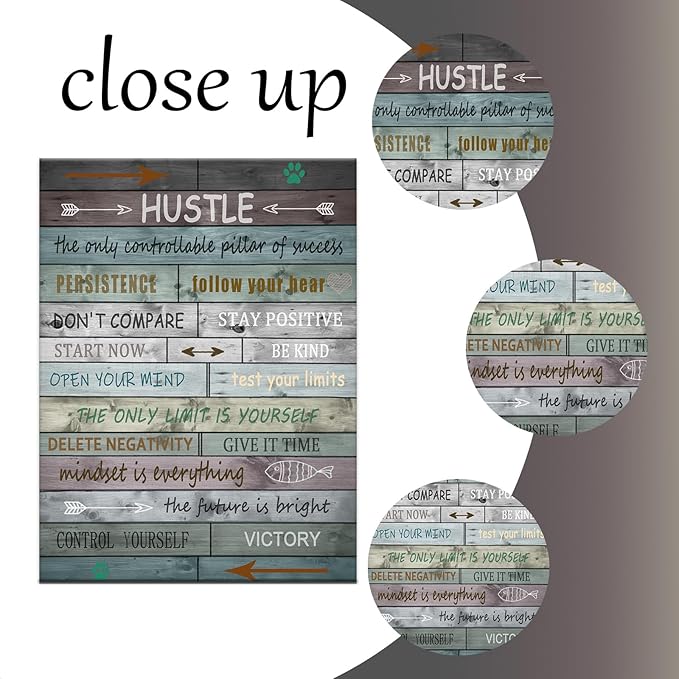 Motivational Canvas Wall Art Large Size Picture Print Inspirational Entrepreneur Quotes Poster Painting Wall Decor Artwork for Living Room Office Workplace Classroom Ready to Hang [30''Wx 40''H]
