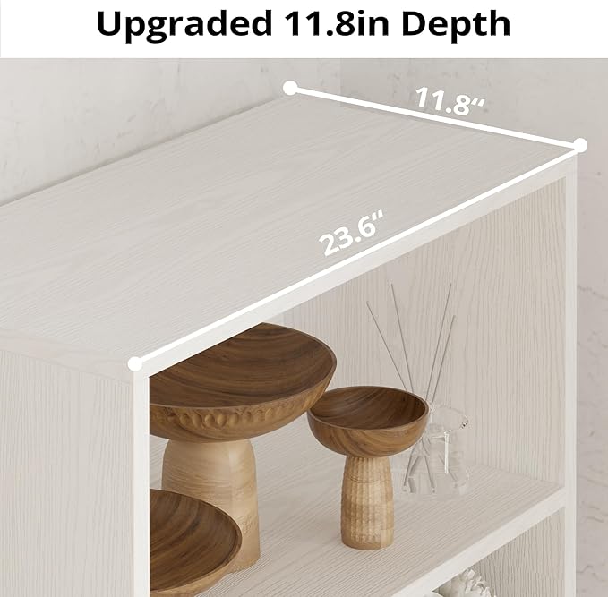IRONCK Industrial Bookshelves and Bookcases with Doors 11.8 in Depth Floor Standing 5 Shelf Display Storage Shelves Tall Bookcase for Home, Office, Living Room