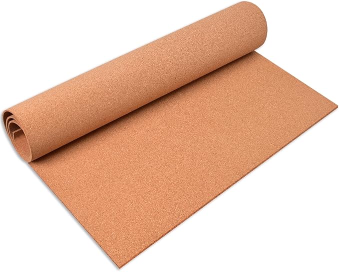 Cork Board Roll, 1/4" (6mm) Thick Cork Boards for Walls, 16"x47"(40x120cm) Cork Board Roll for Office, Home, School(6MM-40120,NO)